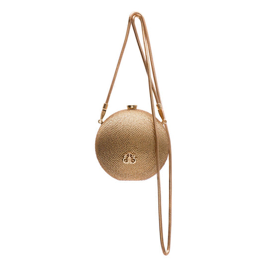 BOLSA MINI ESFERA CRISTAIS OURO