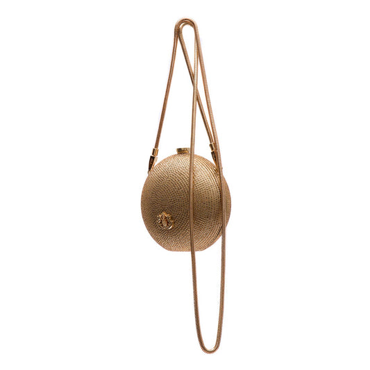 BOLSA MINI ESFERA CRISTAIS OURO