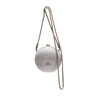 BOLSA CLUTCH MINI ESFERA CRISTAIS PRATA