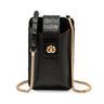 BOLSA PHONE POUCH TIRACOLO EM PALHA PRETO
