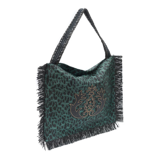 BOLSA HOBO MAXI PALHA FRANJA