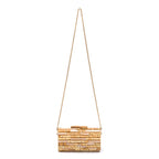 BOLSA CLUTCH BAGUETE PEQUENA EM BAMBU MADRECLARA