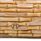 BOLSA CLUTCH BAGUETE PEQUENA EM BAMBU MADRECLARA