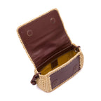 BOLSA FLAP CROCHÊ PEQUENA  MONOGRAMA SOFT RAFIA CREME