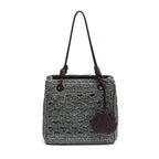 BOLSA TOTE MONOGRAMA MAXI RÁFIA-SOFT EXPRESSO/RAFIA JADE