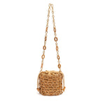 BOLSA BUCKET LARA PEQUENA  RATTAN NATURAL