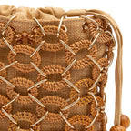 BOLSA BUCKET LARA PEQUENA  RATTAN NATURAL