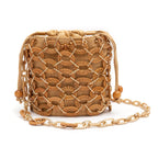 BOLSA BUCKET LARA PEQUENA  RATTAN NATURAL
