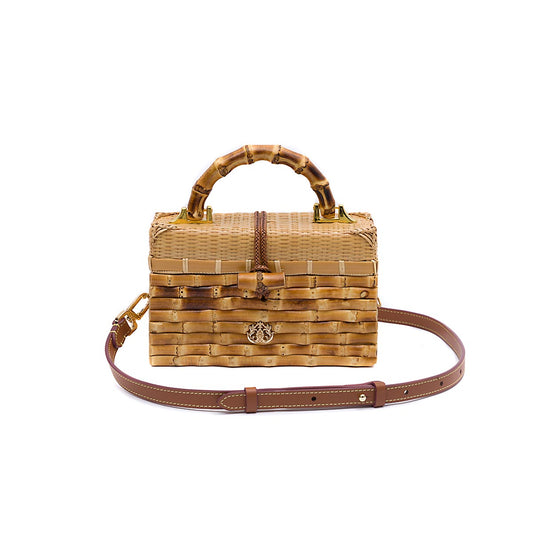 BOLSA TRUNK ELEONORA PEQUENA RATTAN BAMBU
