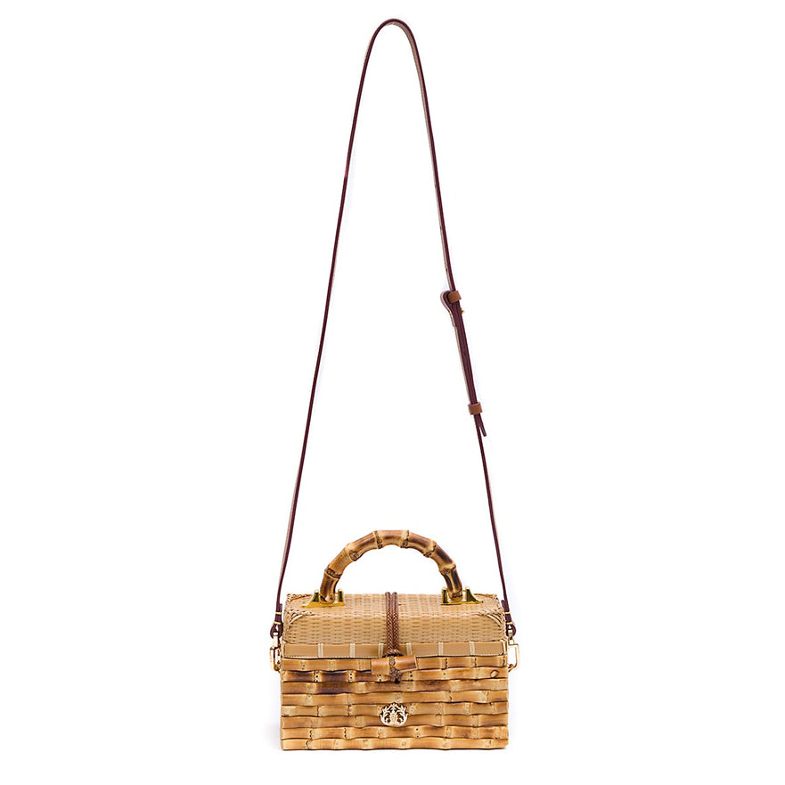 BOLSA TRUNK ELEONORA PEQUENA RATTAN BAMBU