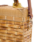 BOLSA TRUNK ELEONORA PEQUENA RATTAN BAMBU