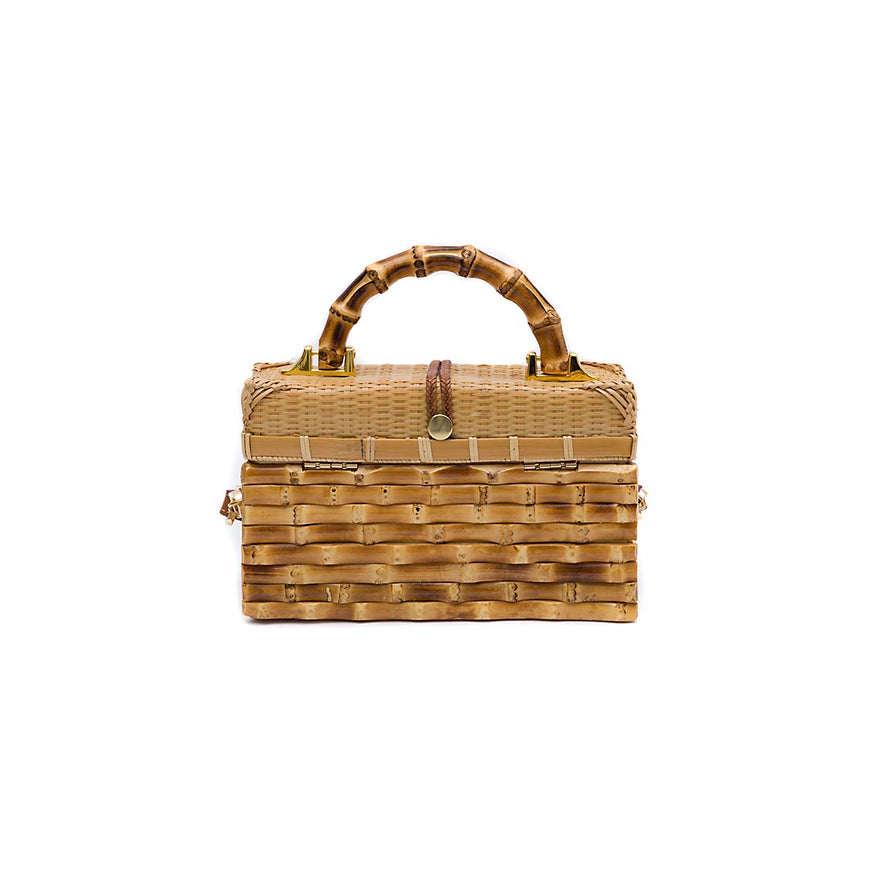 BOLSA TRUNK ELEONORA PEQUENA RATTAN BAMBU