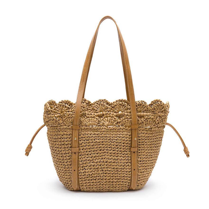 BOLSA TOTE CROCHÊ BASKET LIZARD SELA GRANDE NATURAL