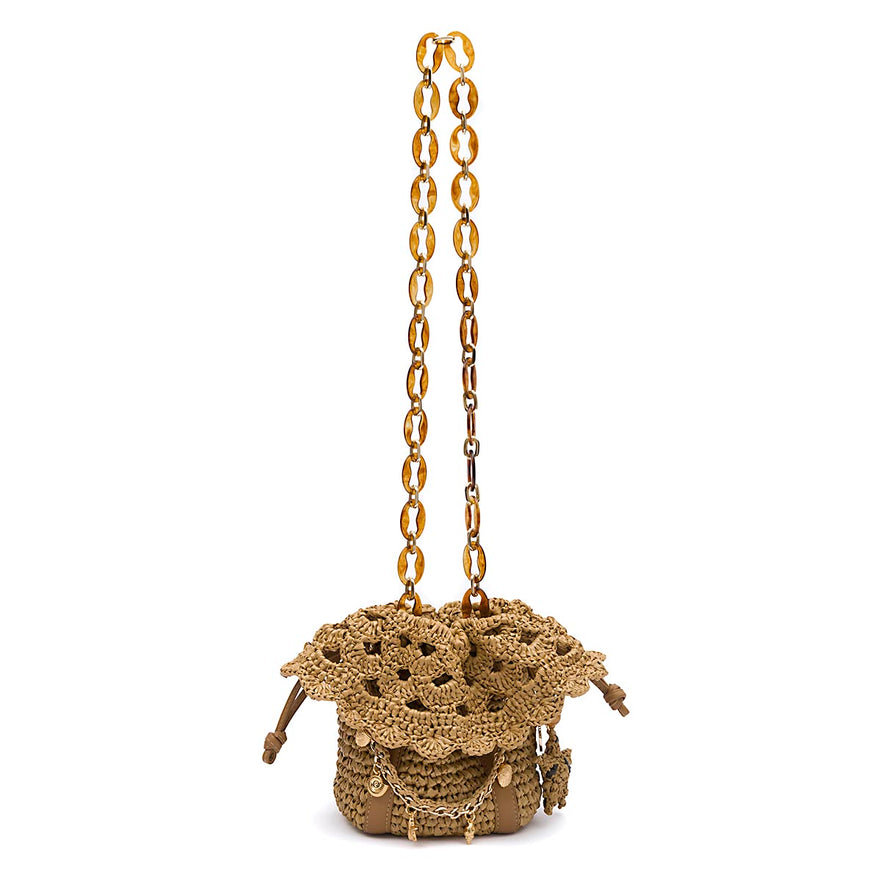BOLSA BUCKET RAFIA PEQUENA SEA ELEMENTS