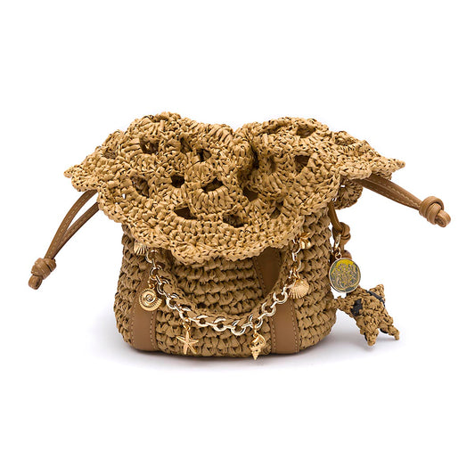 BOLSA BUCKET RAFIA PEQUENA SEA ELEMENTS