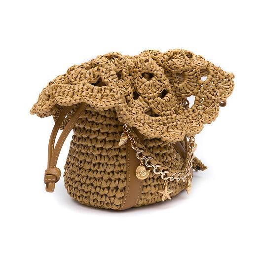 BOLSA BUCKET RAFIA PEQUENA SEA ELEMENTS