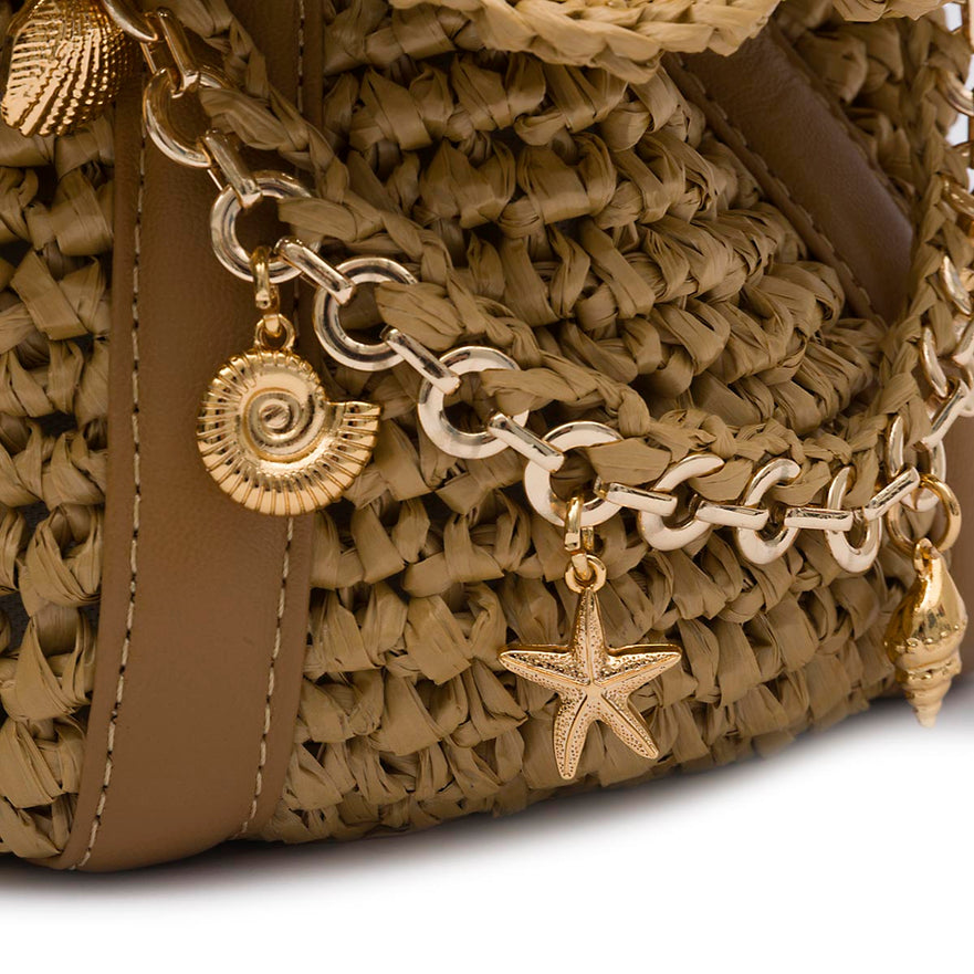 BOLSA BUCKET RAFIA PEQUENA SEA ELEMENTS