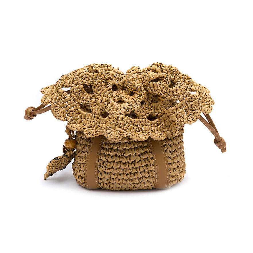 BOLSA BUCKET RAFIA PEQUENA SEA ELEMENTS