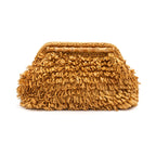 BOLSA POUCH FRANJA MÉDIA DE RÁFIA NATURAL