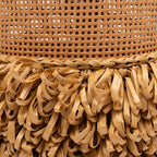 BOLSA BUCKET MEDIA CROCHÊ NATURAL