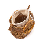 BOLSA BUCKET MEDIA CROCHÊ NATURAL