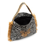 BOLSA HOBO MAXI JACQUARD ZEBRA  LAGOSTA