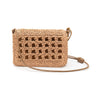 BOLSA FLAP IARA MEDIA CROCHE CAFÉ LEITE