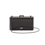 BOLSA CLUTCH EVA PEQUENA FECHO CRISTAL PRETO