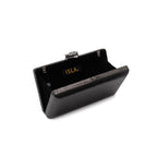 BOLSA CLUTCH EVA PEQUENA FECHO CRISTAL PRETO