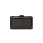 BOLSA CLUTCH EVA PEQUENA FECHO CRISTAL PRETO