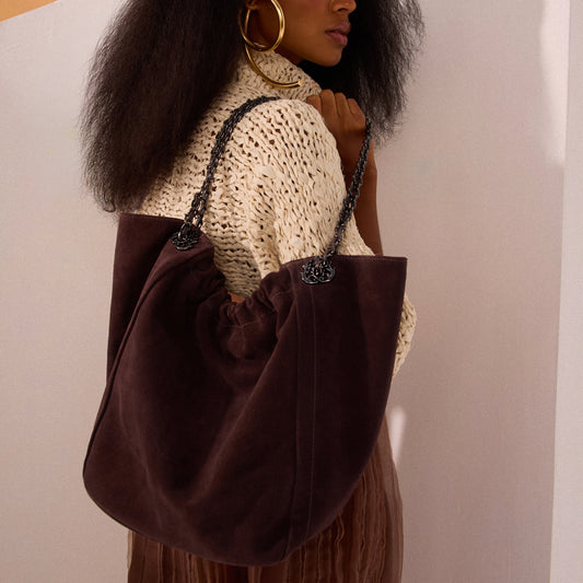 BOLSA SHOPPING BAG PETRA MAXI CAMURÇA EXPRESSO ONIX