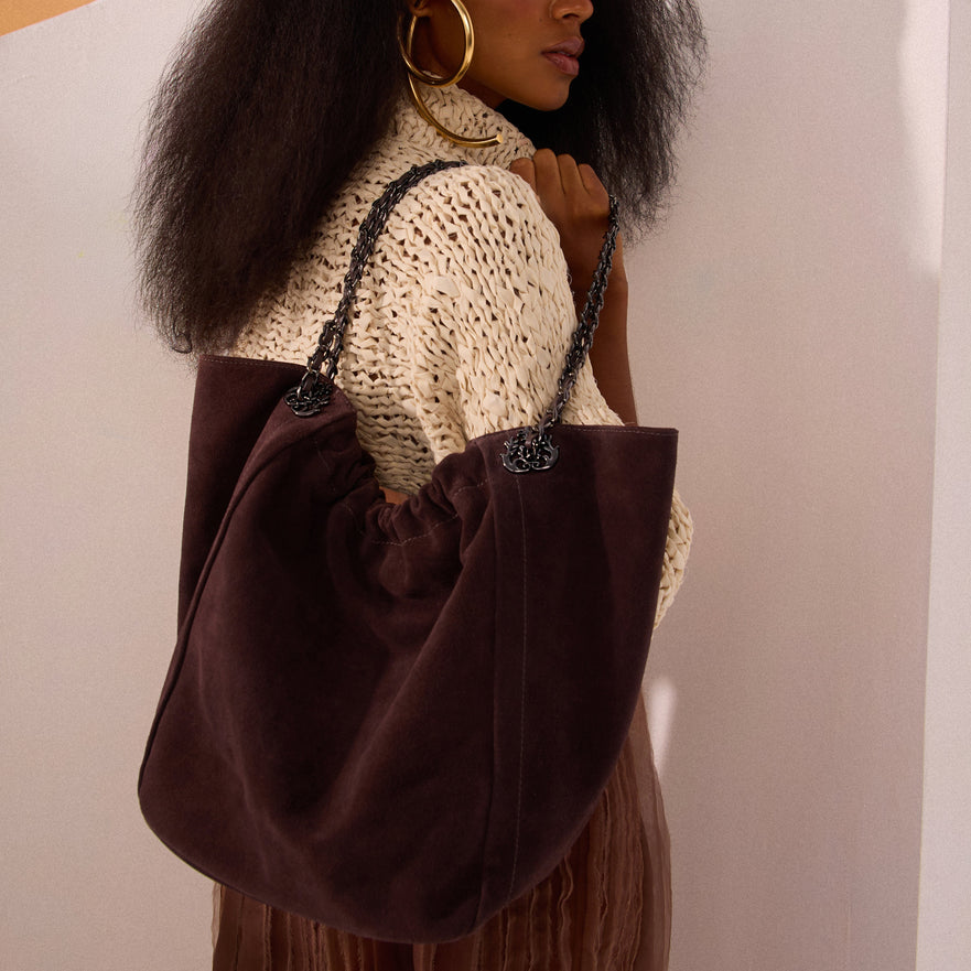 BOLSA SHOPPING BAG PETRA MAXI CAMURÇA EXPRESSO ONIX