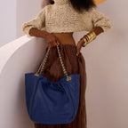 BOLSA SHOPPING BAG PETRA MAXI  COURO COBALTO