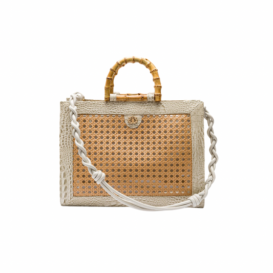 BOLSA DIANA MAXI EM COURO MAXI CROCO CHANTILLY