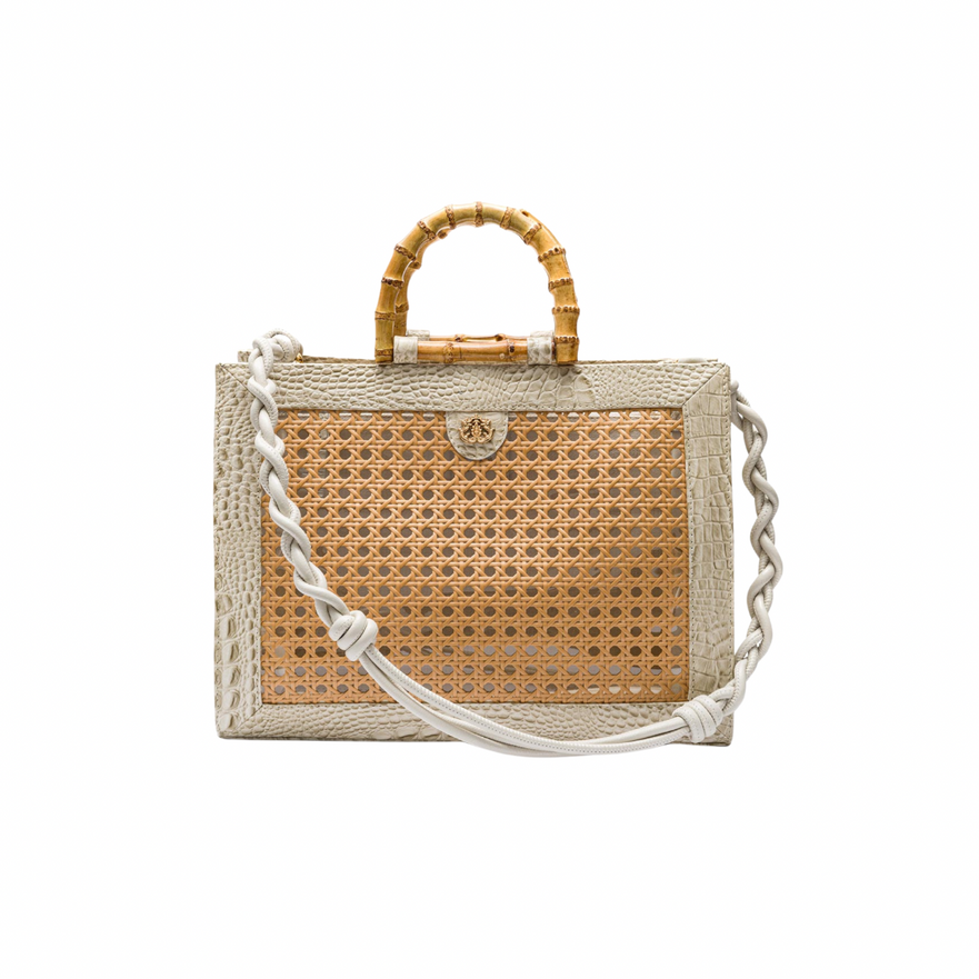 BOLSA DIANA MAXI EM COURO MAXI CROCO CHANTILLY
