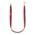 ALÇA BICOLOR RÁFIA BURGUNDY E BLOSSOM