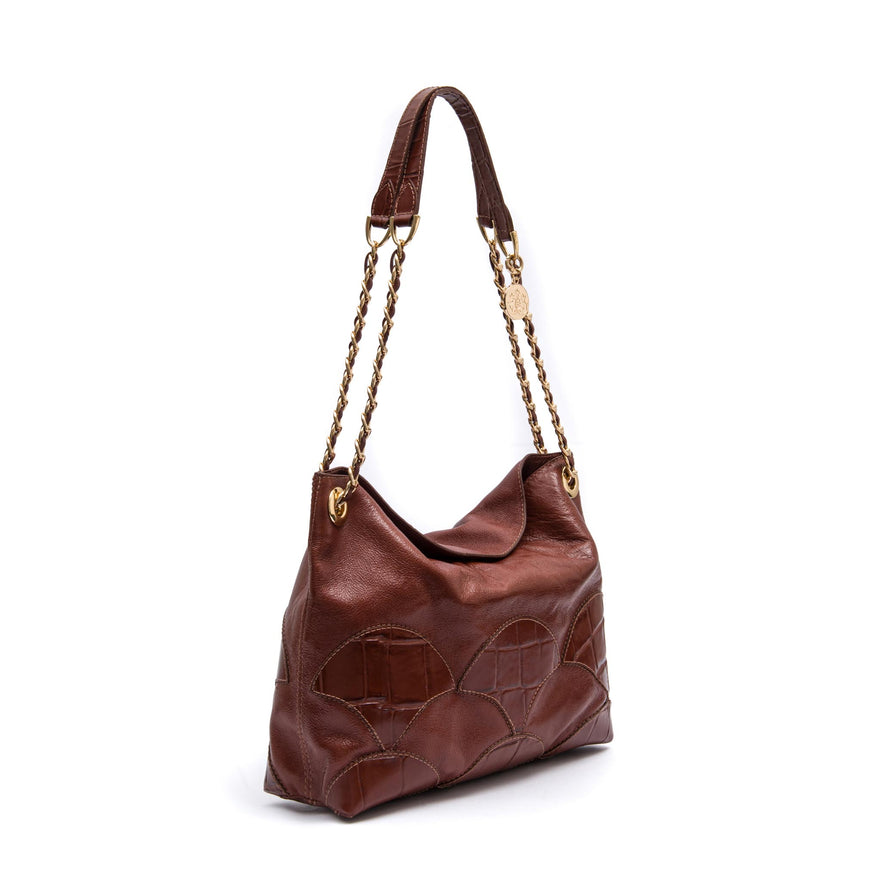 BOLSA MAREA PATCH SCALE SHOULDER CANELA
