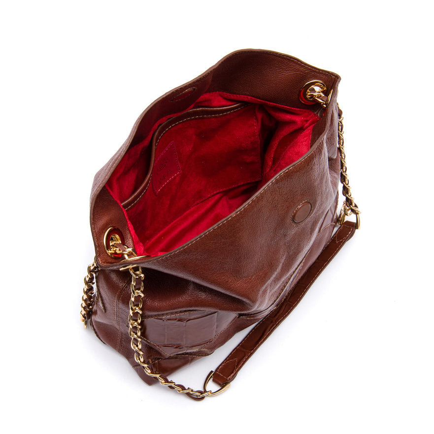 BOLSA MAREA PATCH SCALE SHOULDER CANELA