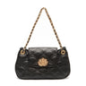 BOLSA SHOULDER SIRENA MÉDIA COCCON PRETO OURO