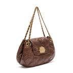 BOLSA SHOULDER SIRENA MÉDIA COCCON PINHÃO OURO