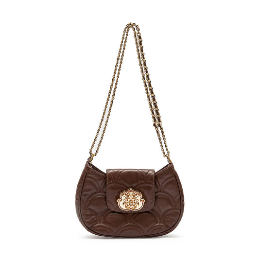 BOLSA SHOUDER SIRENA MINI COCOON PINHÃO OURO