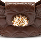 BOLSA SHOUDER SIRENA MINI COCOON PINHÃO OURO