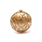 BOLSA CLUTCH ESFERA VEGA PEQUENA METAL MARMORIZADA OURO