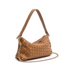 BOLSA ÍSIS WOVEN SHOULDER COURO TRESSÊ PEQUENE AMENDÔA