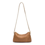 BOLSA ÍSIS WOVEN SHOULDER COURO TRESSÊ PEQUENE AMENDÔA