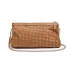 BOLSA ÍSIS WOVEN SHOULDER COURO TRESSÊ PEQUENE AMENDÔA