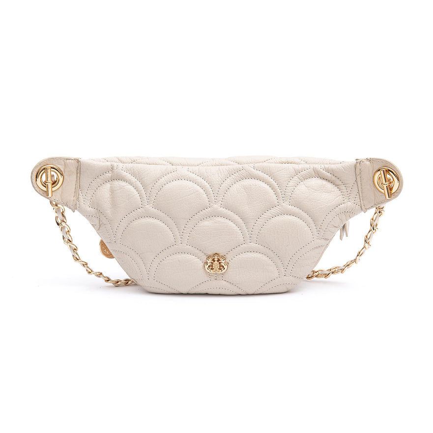 POCHETE SIRENA PEQUENA COCOON MARSHMALLOW OURO