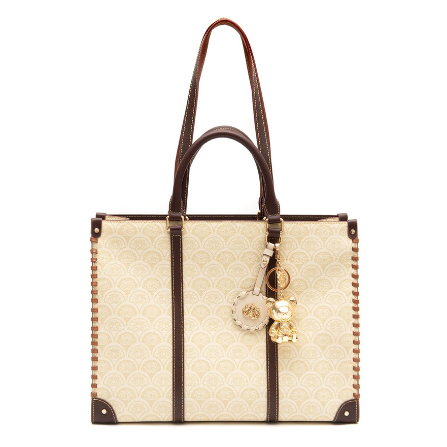 BOLSA SIRENA TOTE GRANDE MONOGRAMA CANVAS CREME