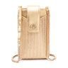 PHONE POUCH TIRACOLO EM PALHA GOLD