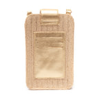 PHONE POUCH TIRACOLO EM PALHA GOLD